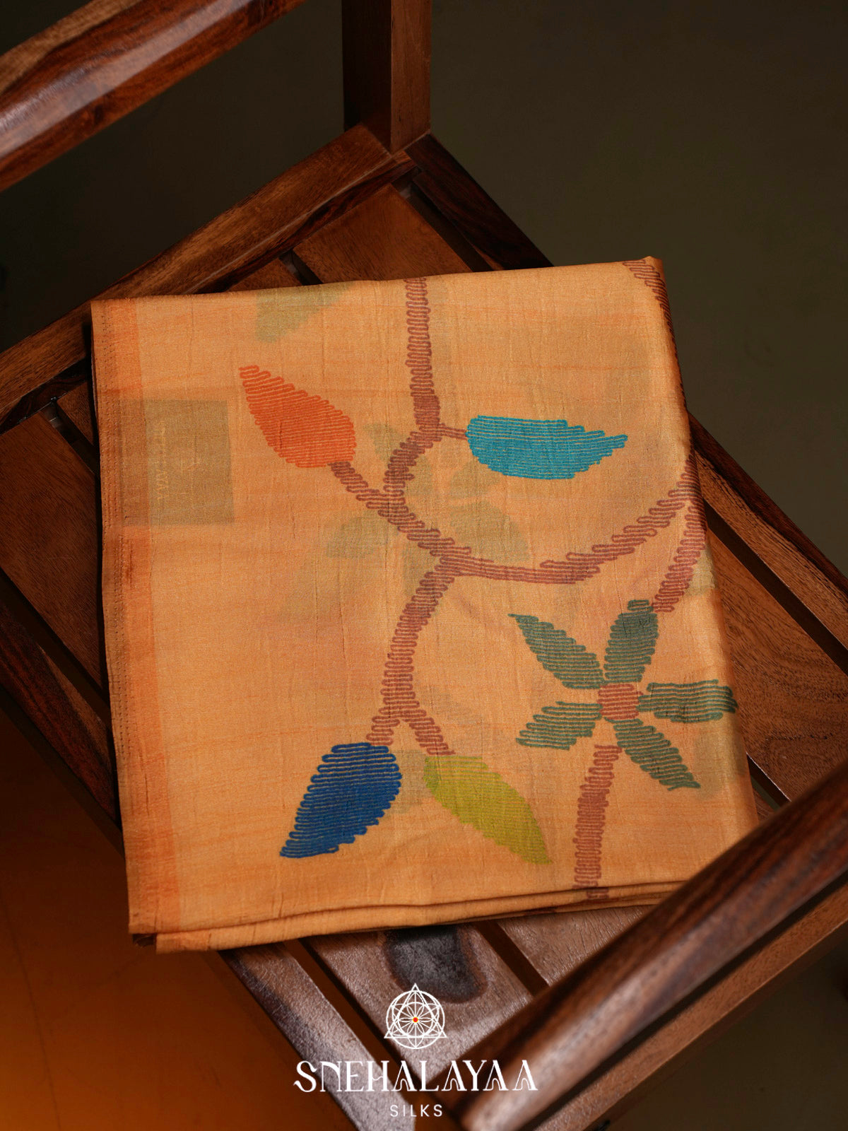 Peach Dola Saree