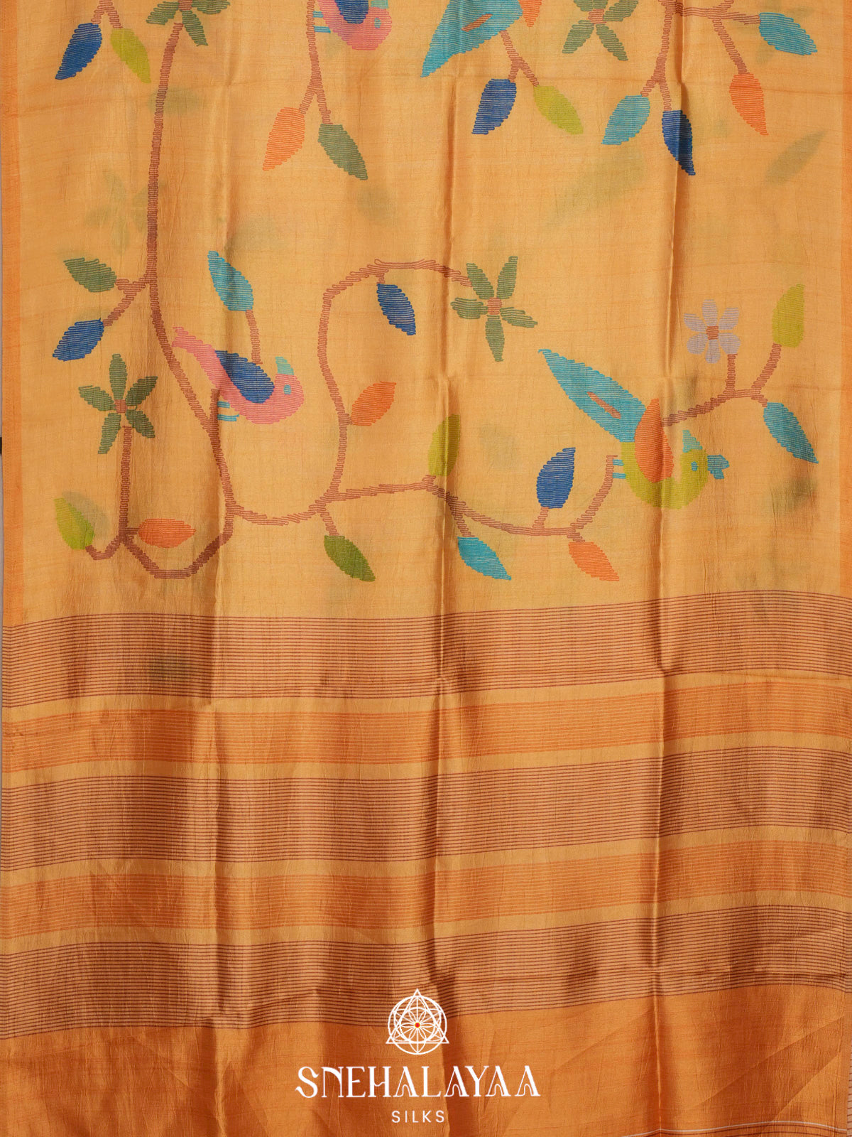 Peach Dola Saree