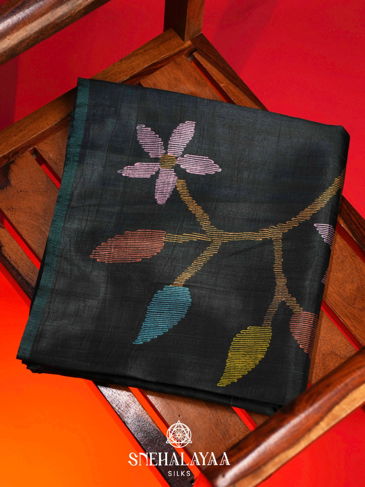 Forest Green Dola Saree