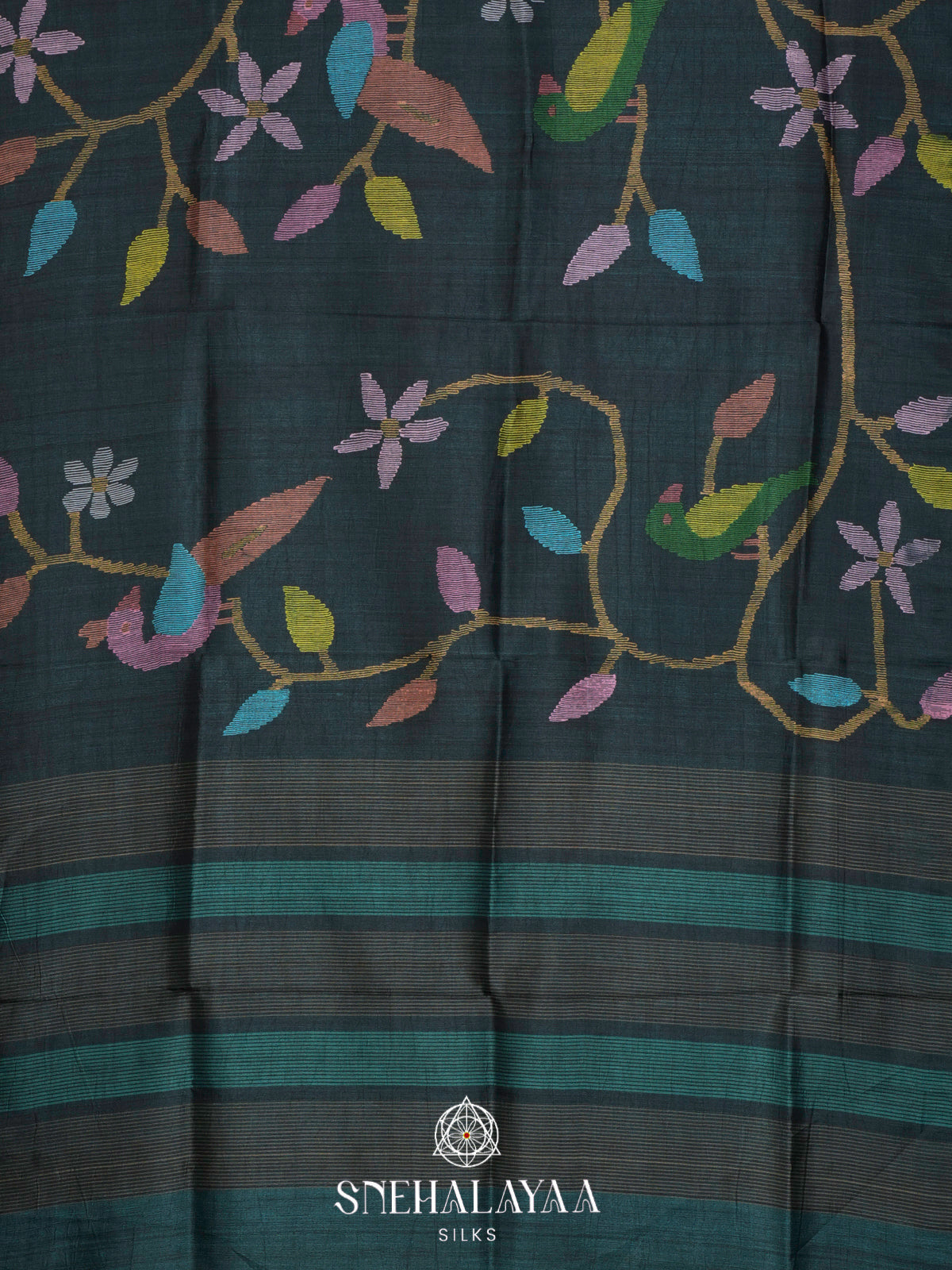 Forest Green Dola Saree