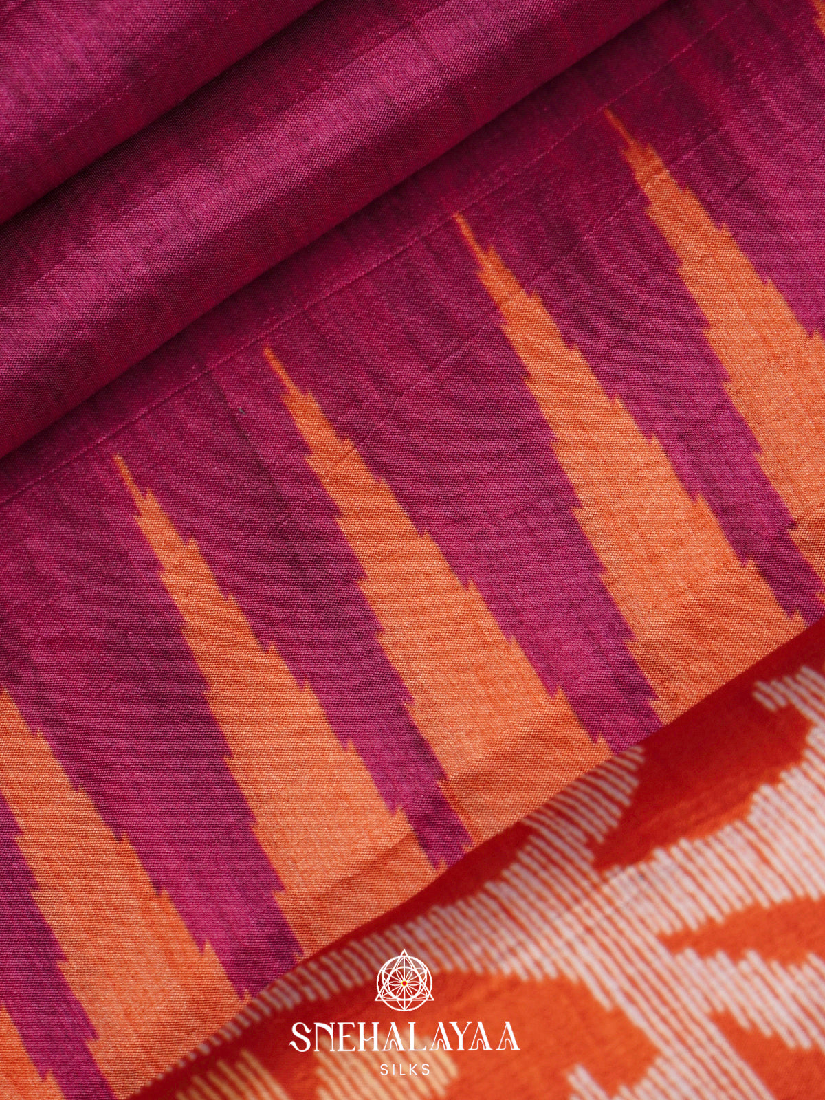Magenta Dola Saree