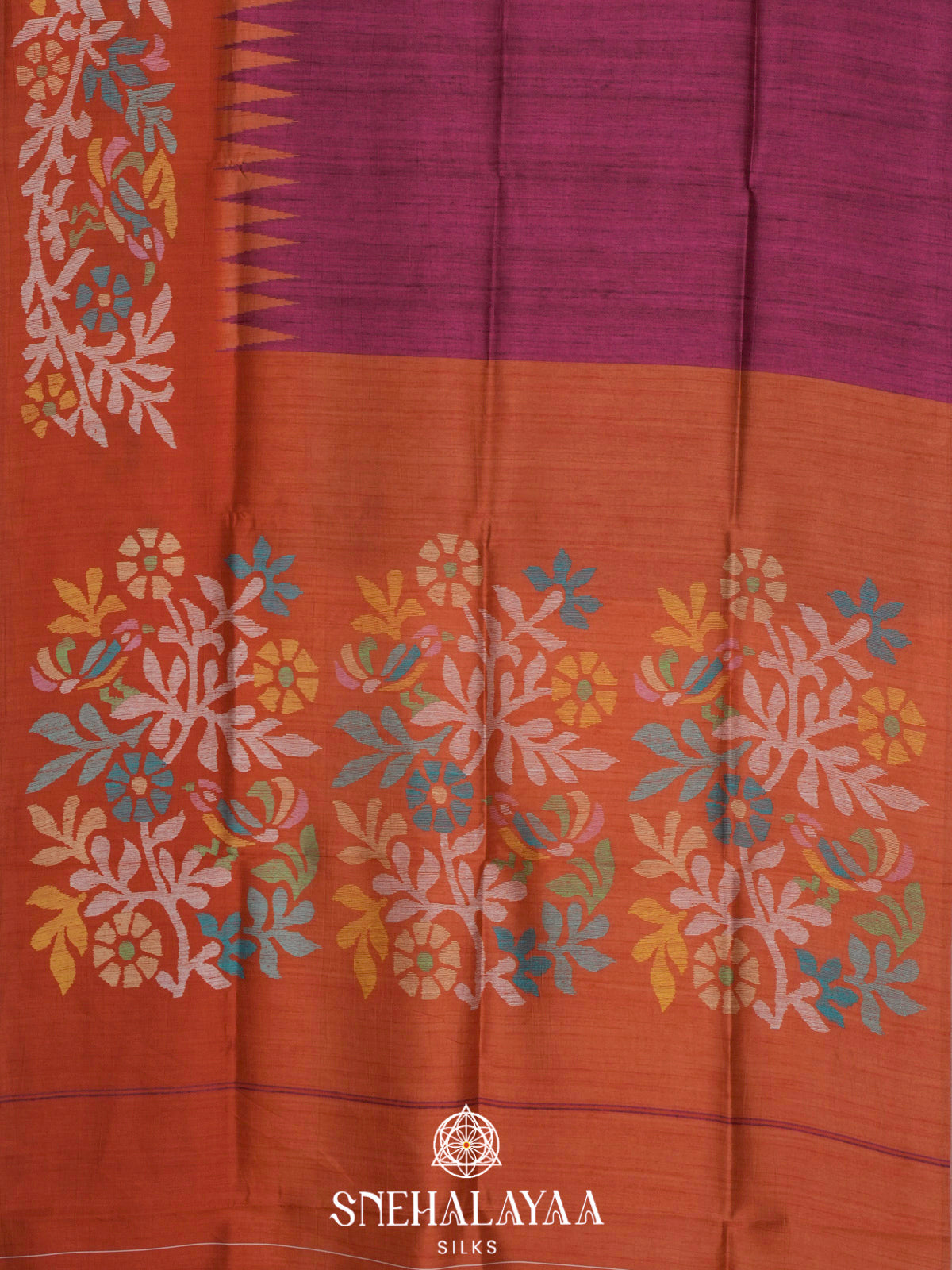Plum Dola Saree