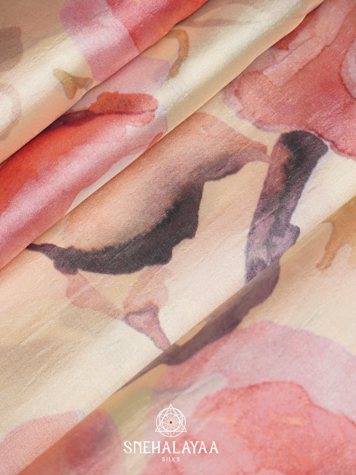 Peach Dola Saree