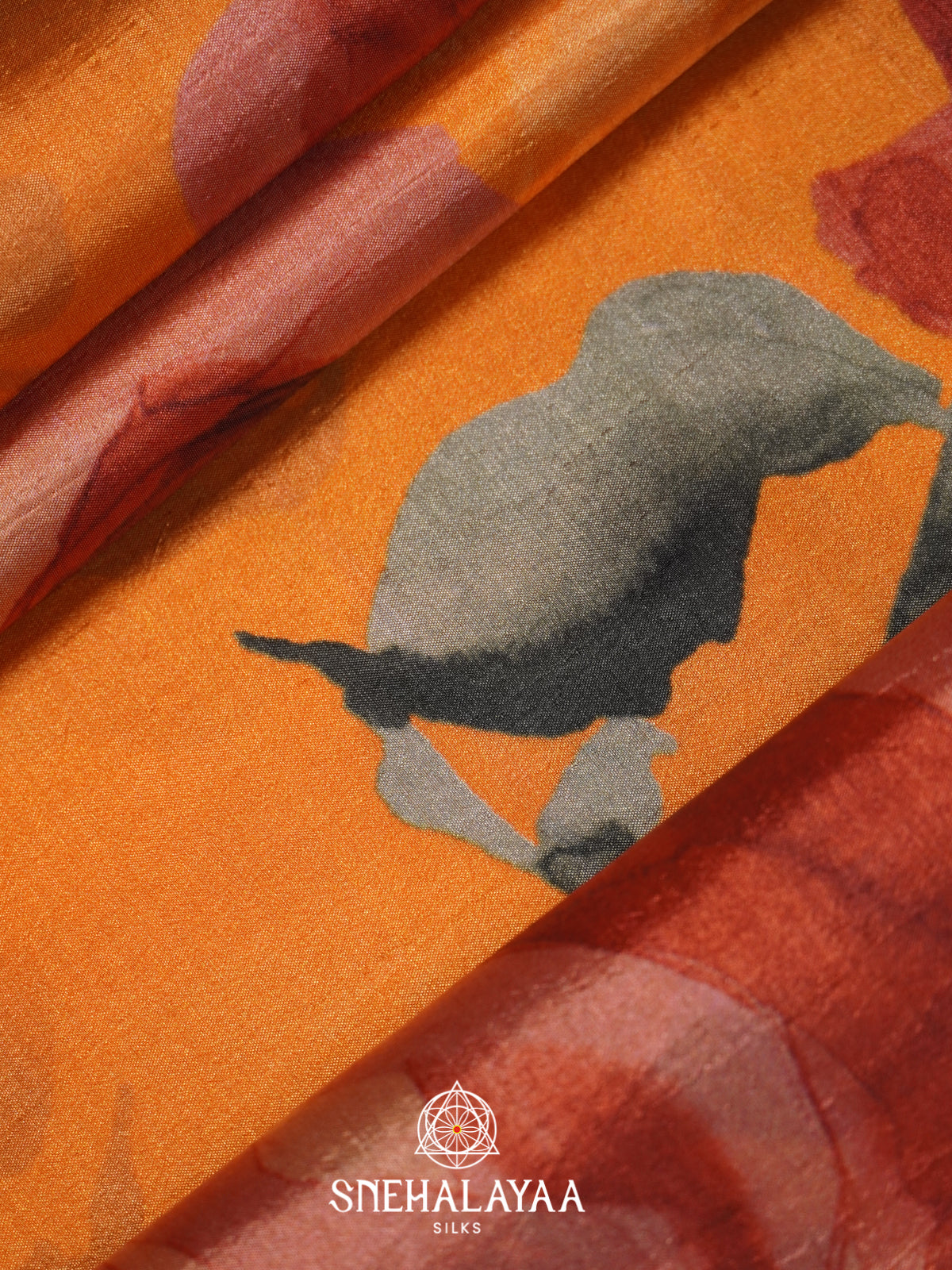 Orange Dola Saree