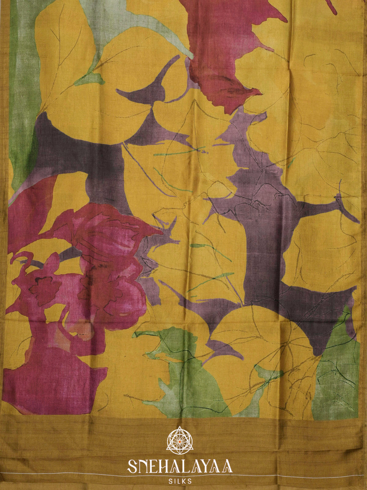 Mustard Olive Dola Saree