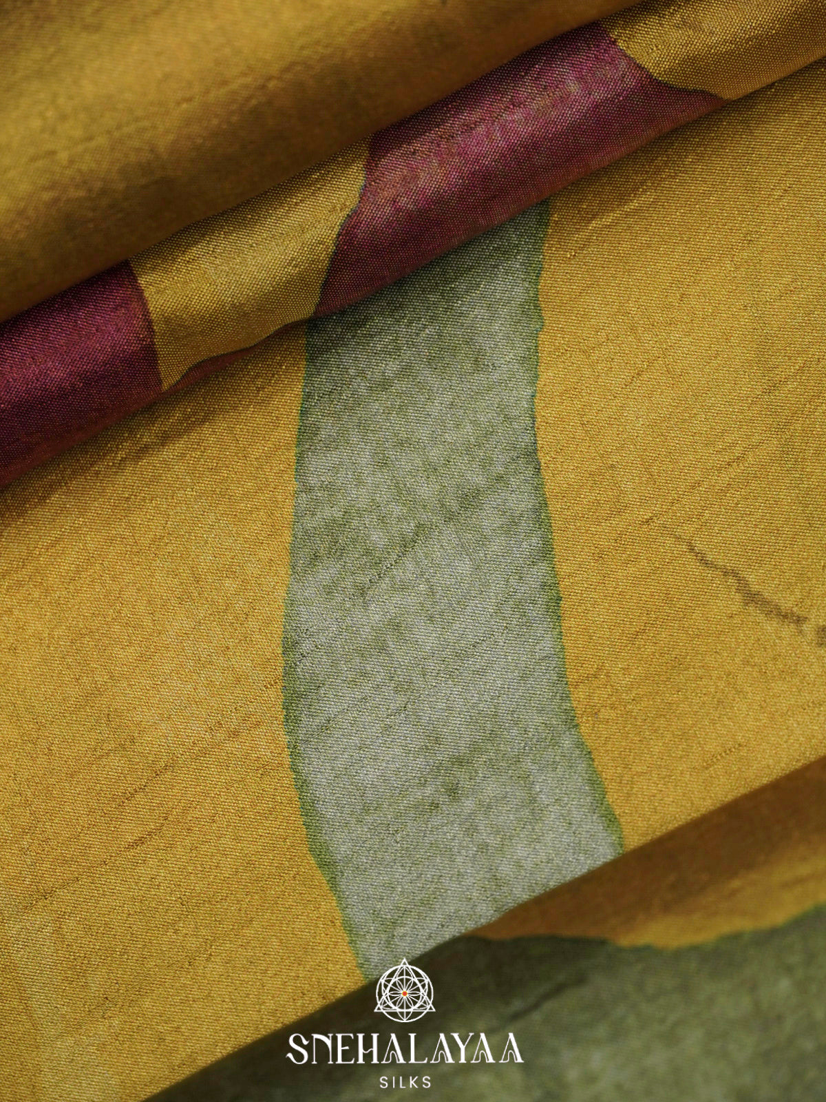 Mustard Olive Dola Saree