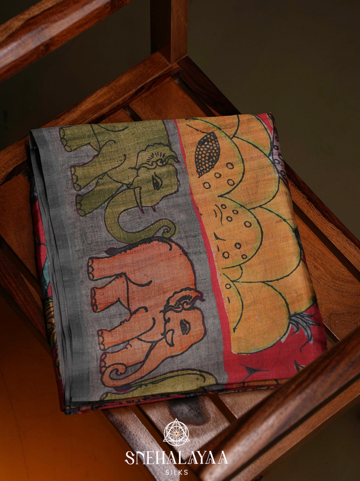 Coral Peach Dola Saree