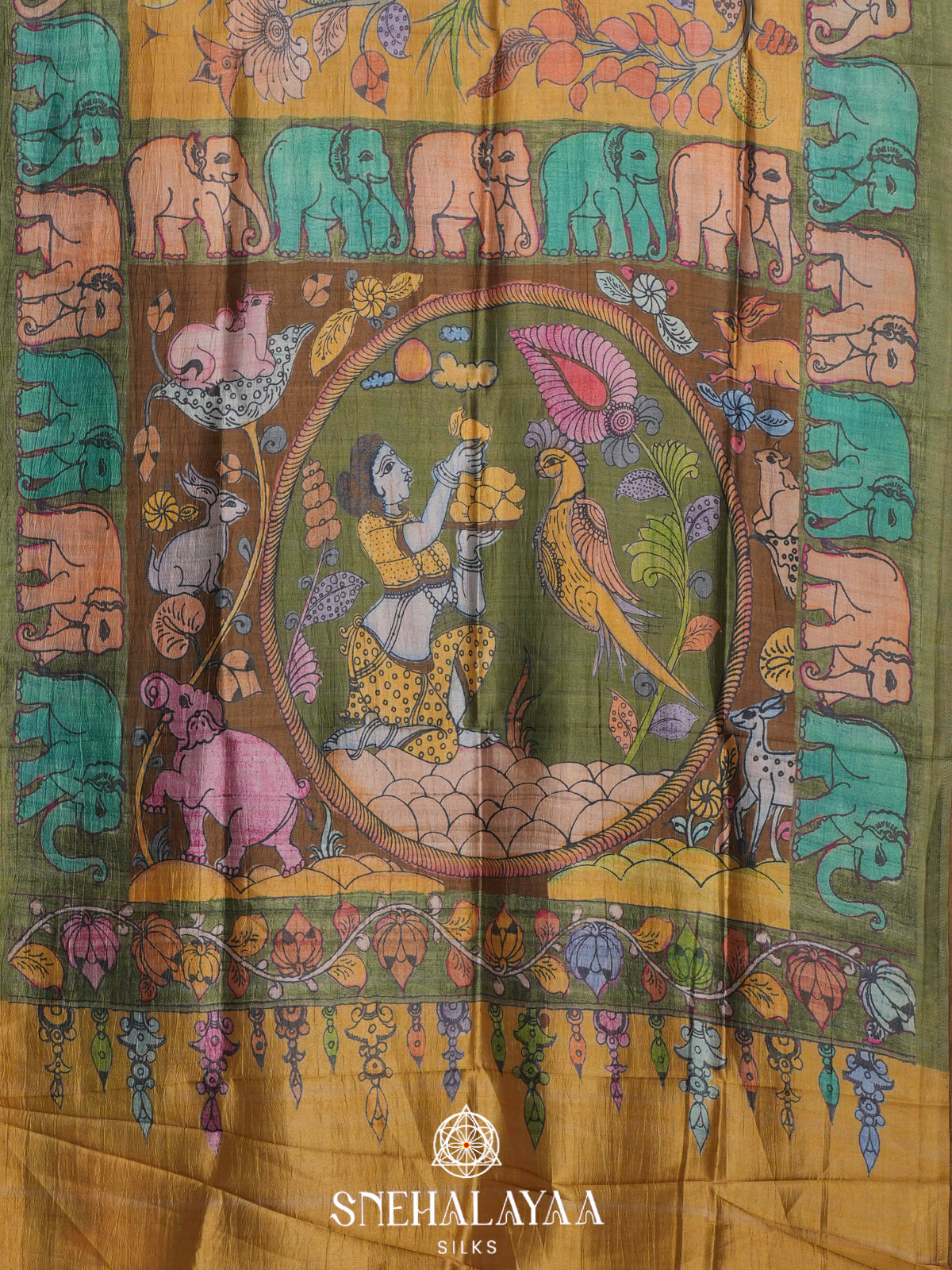 Yellow Dola Saree