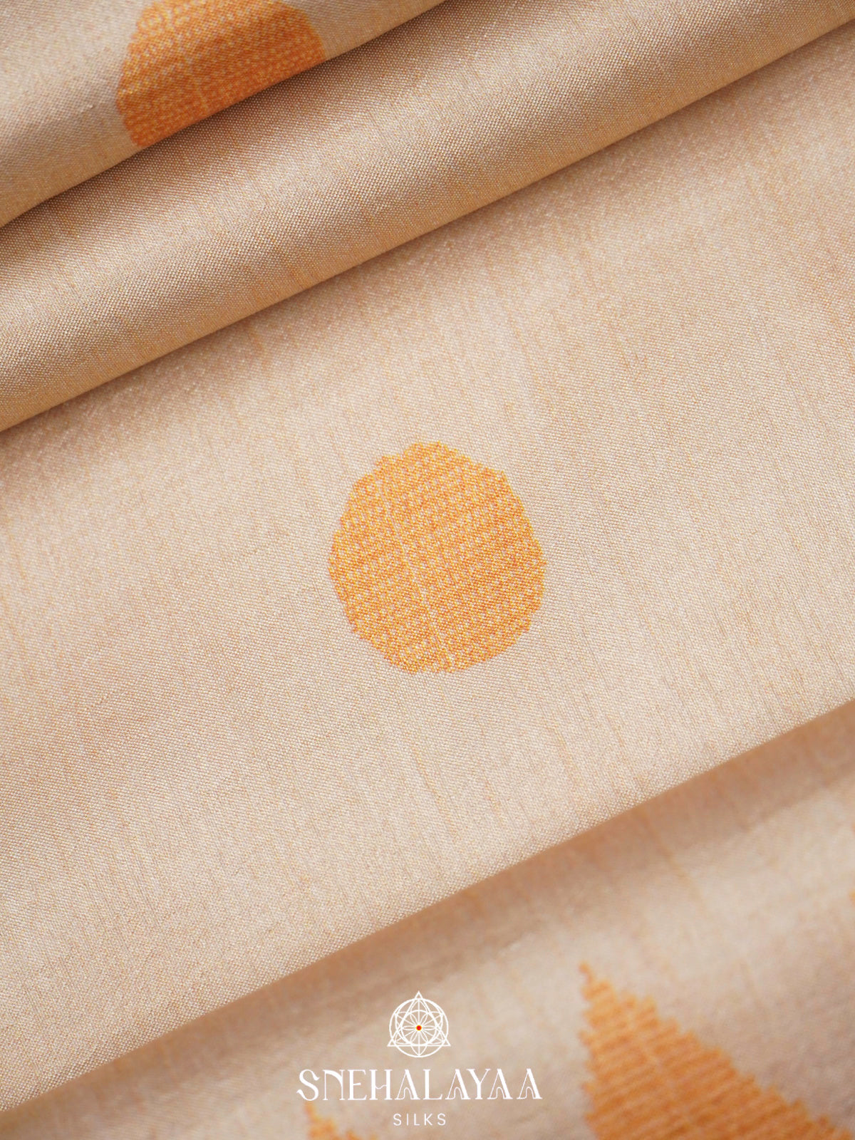 Ivory Beige Dola Saree