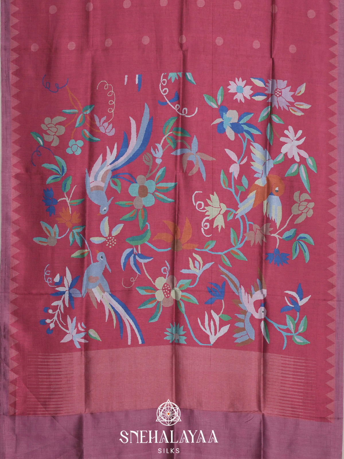Mulberry Purple Dola Saree