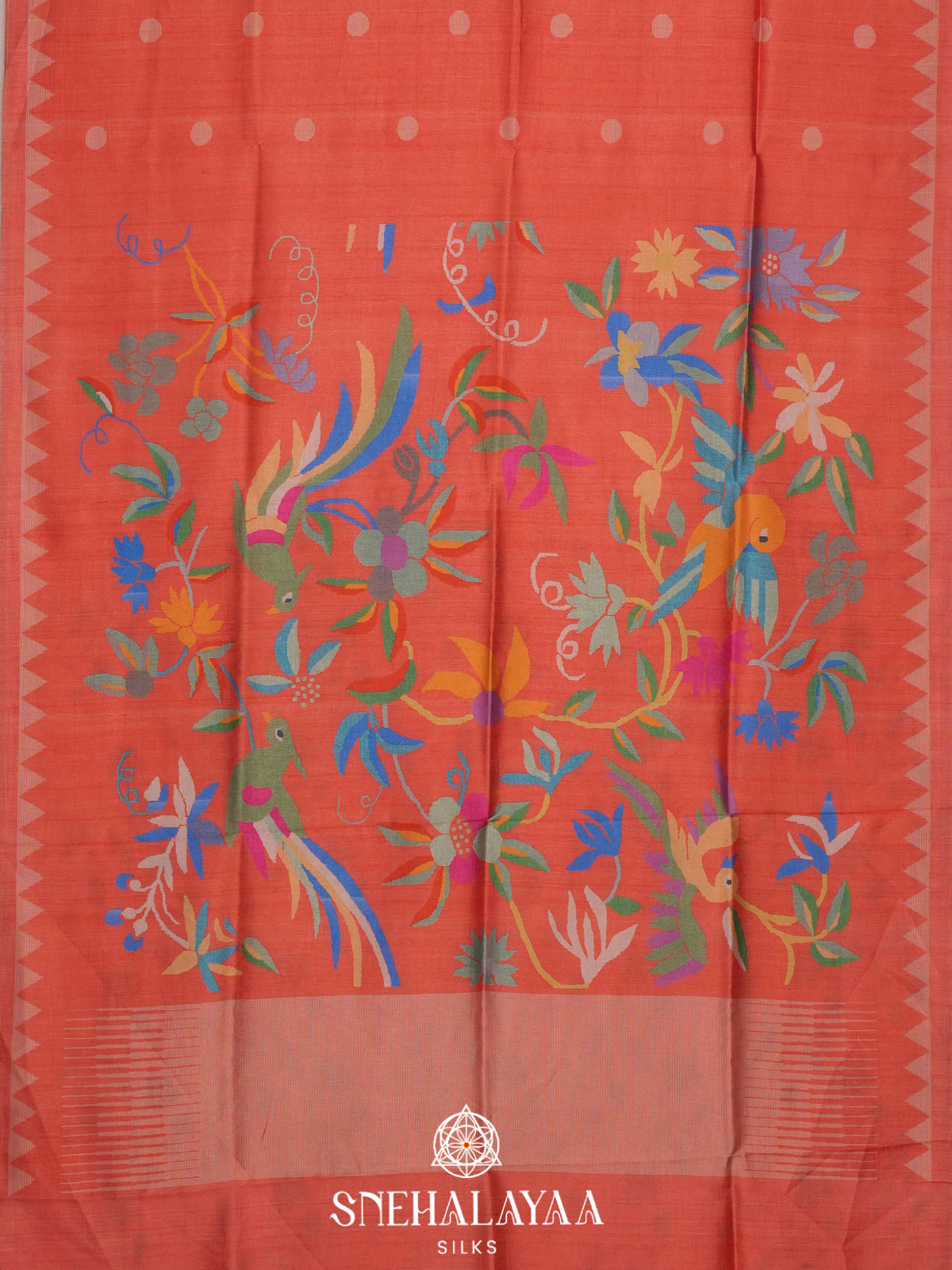 Orange Dola Saree