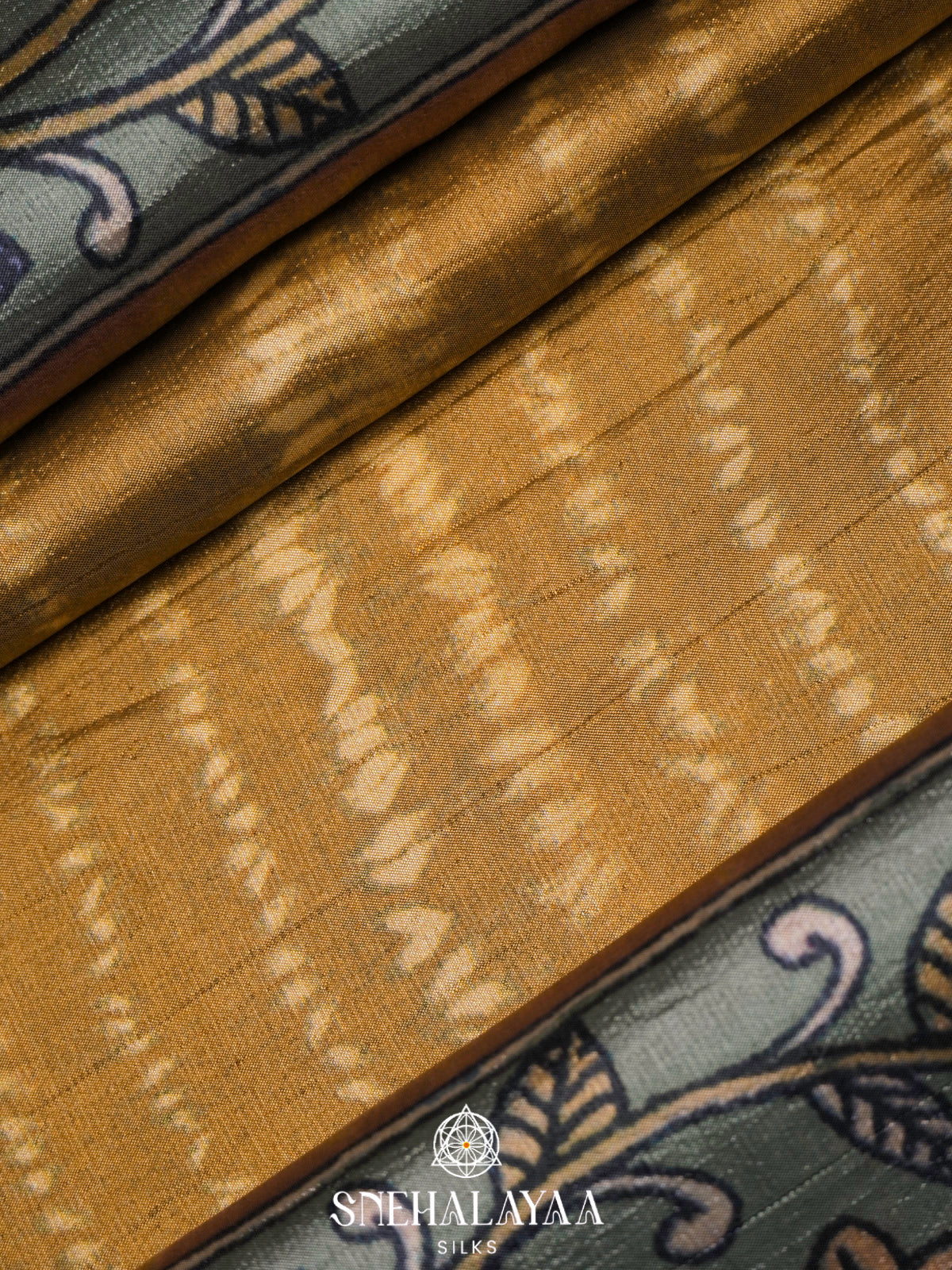 Olive Gold Dola Saree