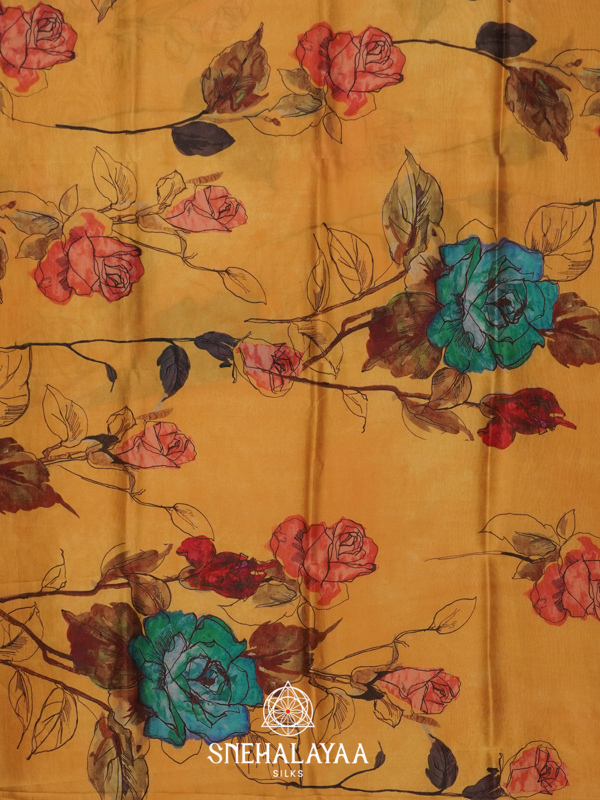 Yellow Dola Saree