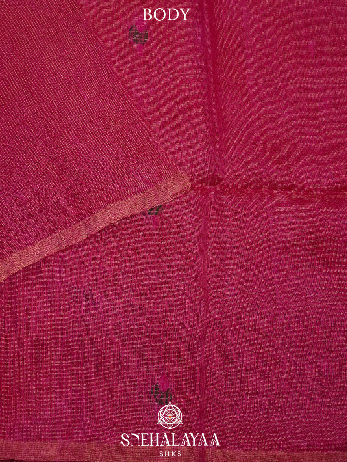 Ruby Red Linen Saree