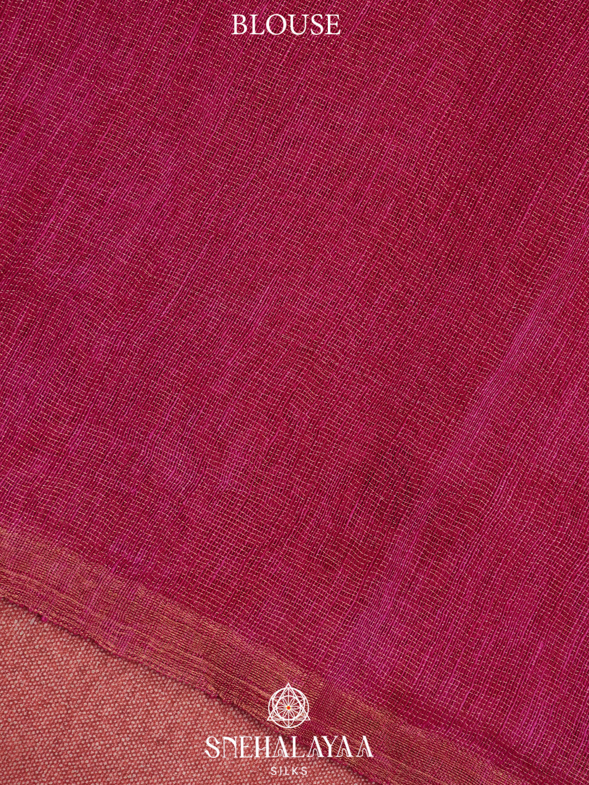 Ruby Red Linen Saree