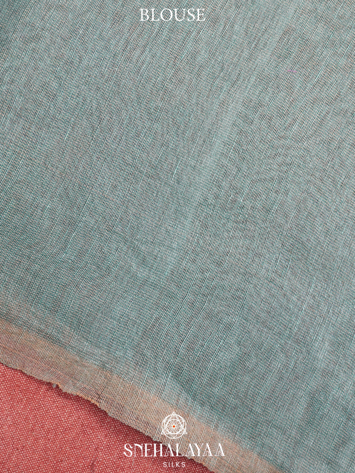 Mint Blue Linen Saree