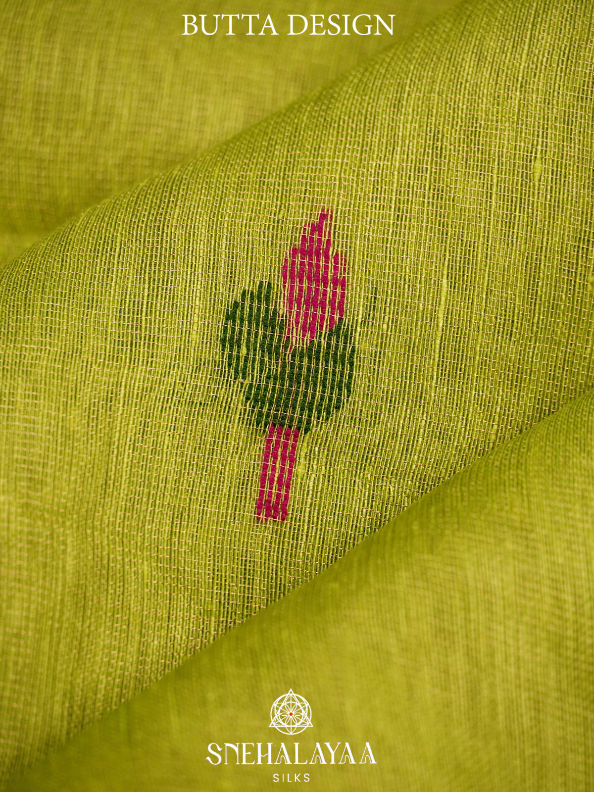 Lime Green Linen Saree