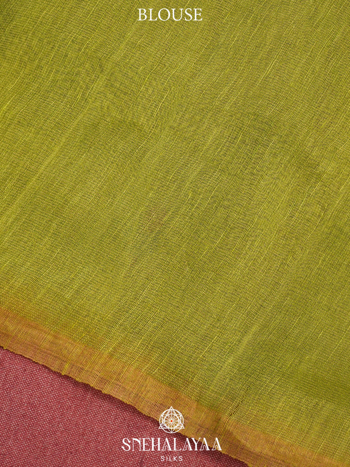 Lime Green Linen Saree