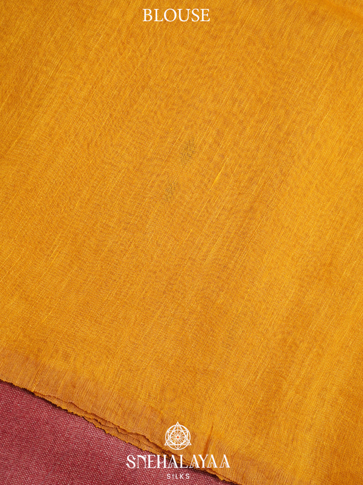 Mango Yellow Linen Saree