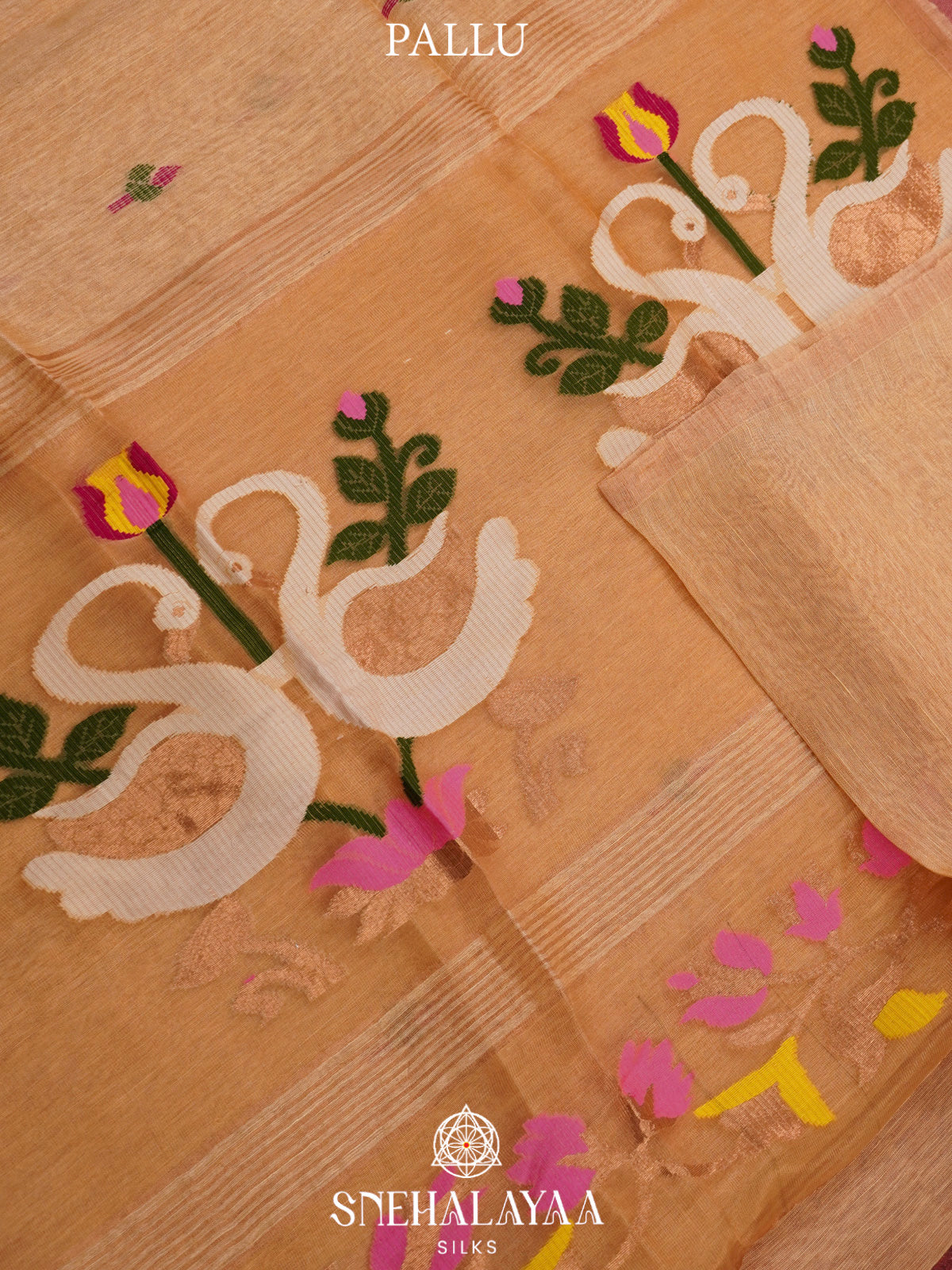 Cream Linen Saree