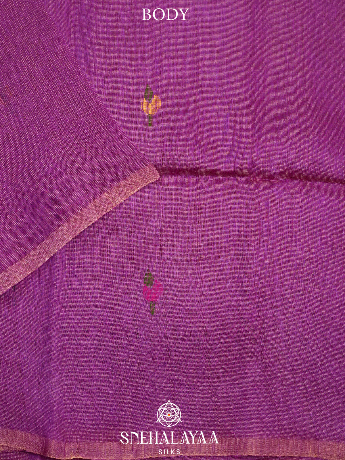 Magenta Purple Linen Saree