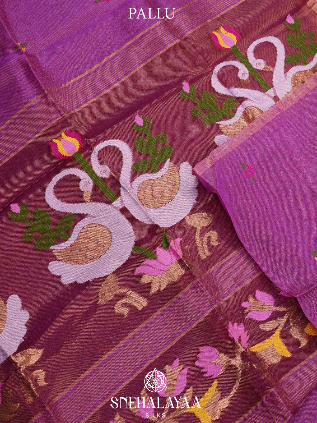 Magenta Purple Linen Saree