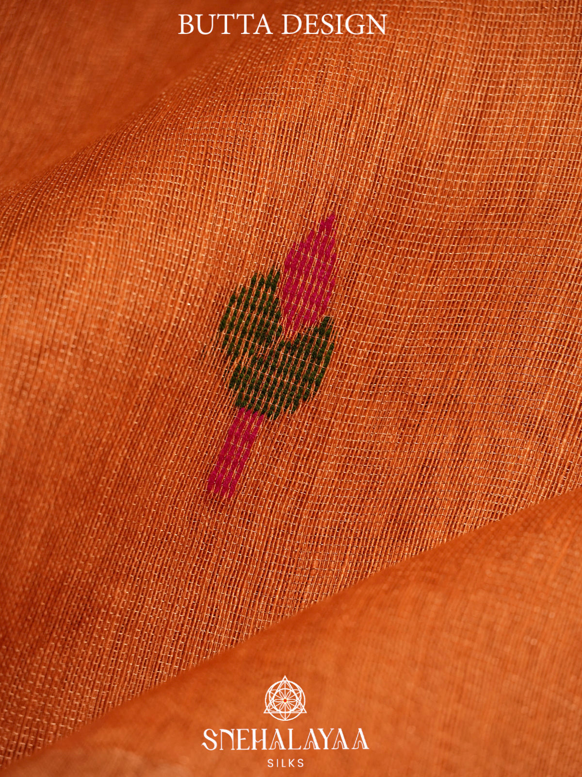 Orange Linen Saree