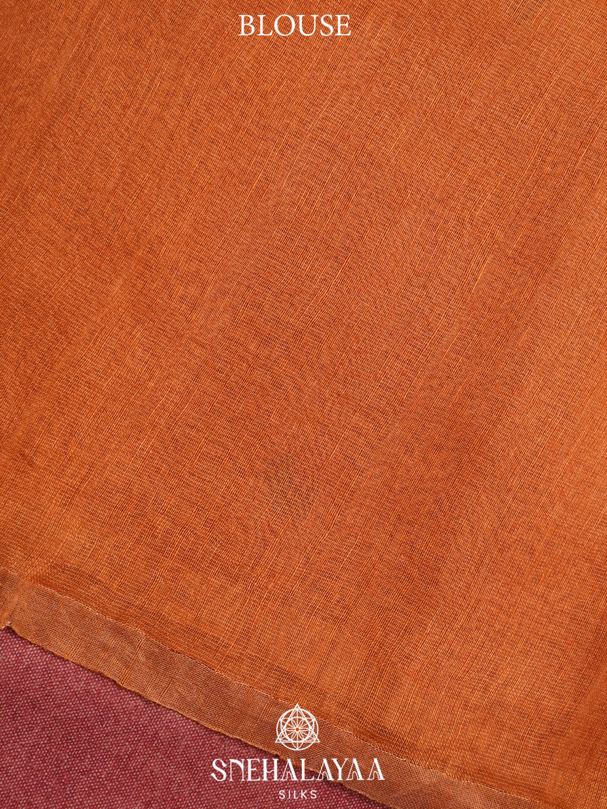Orange Linen Saree