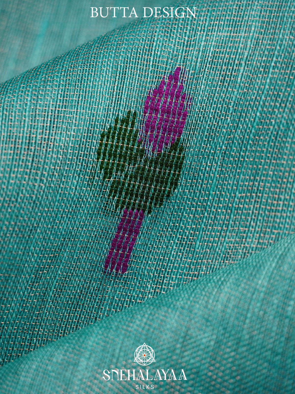 Teal Blue Linen Saree