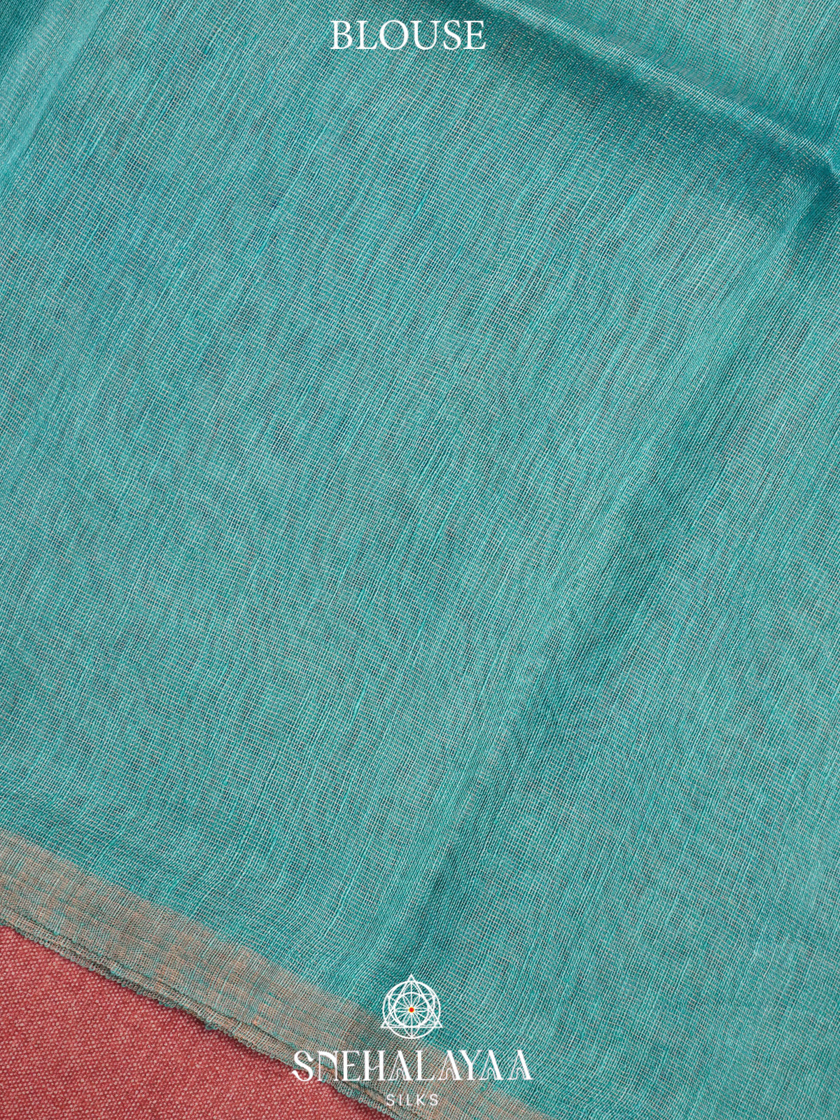 Teal Blue Linen Saree