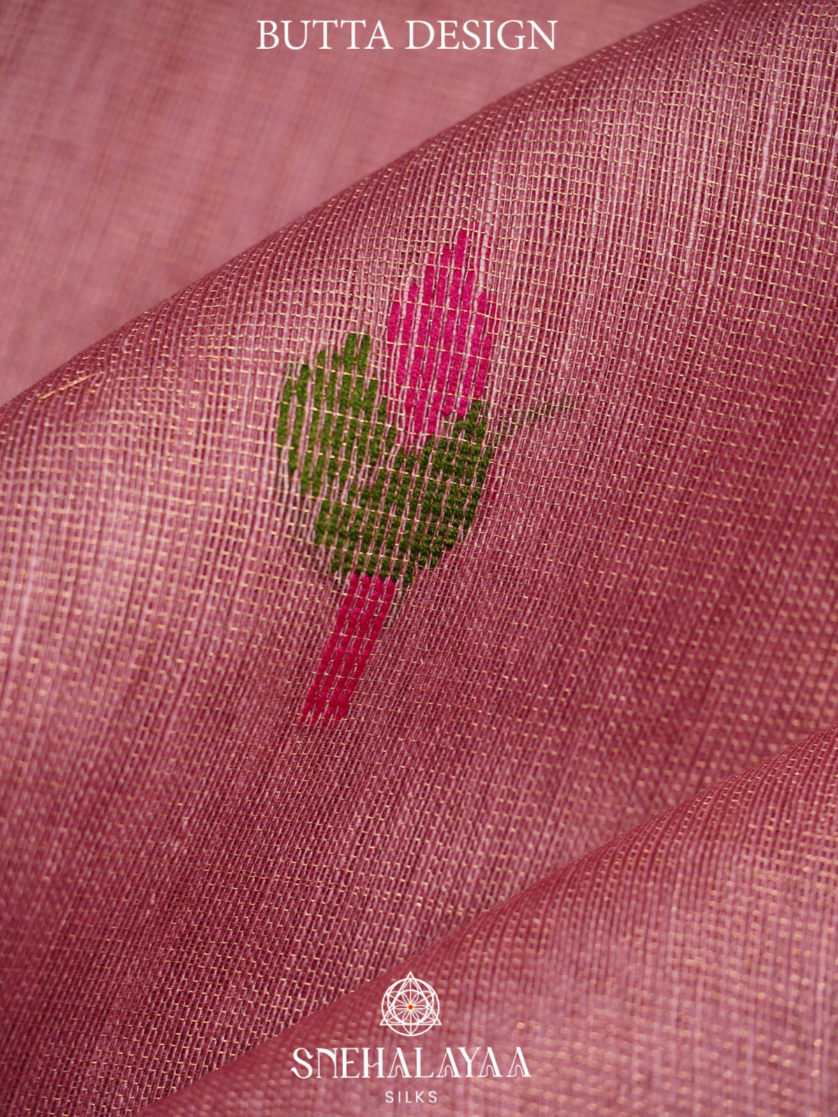 Mauve Pink Linen Saree