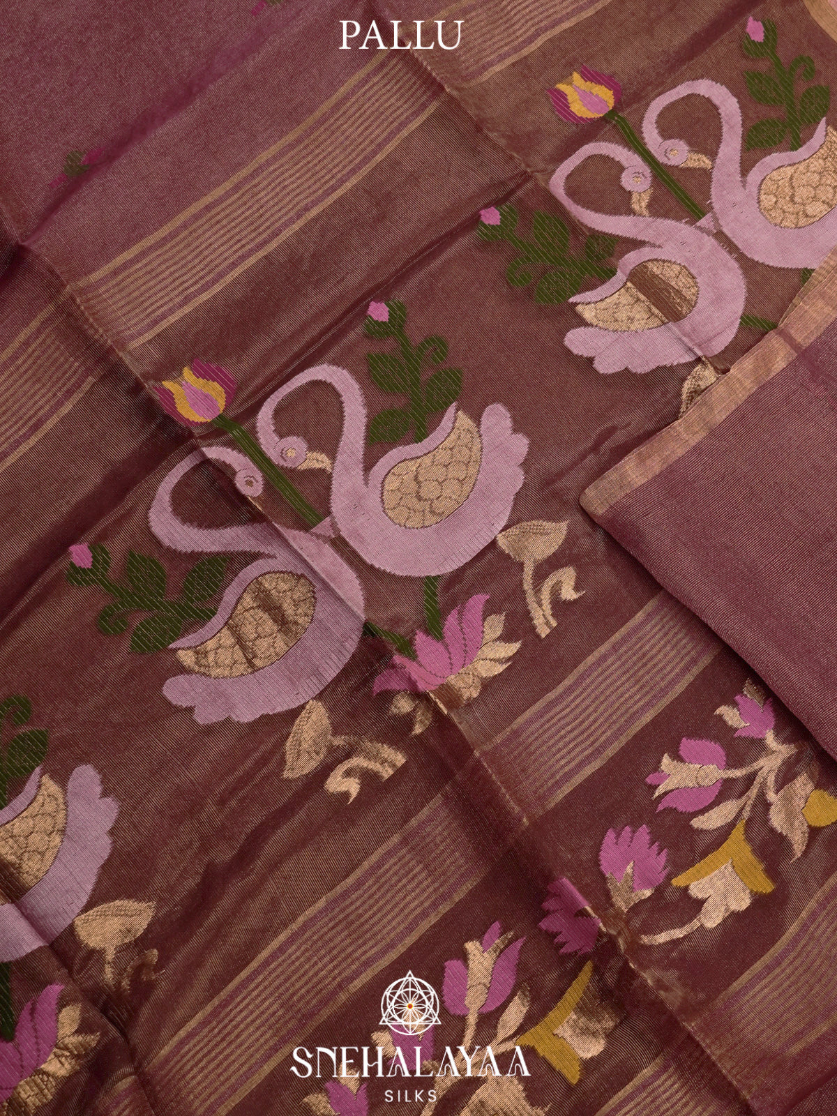 Coffee Brown Linen Saree