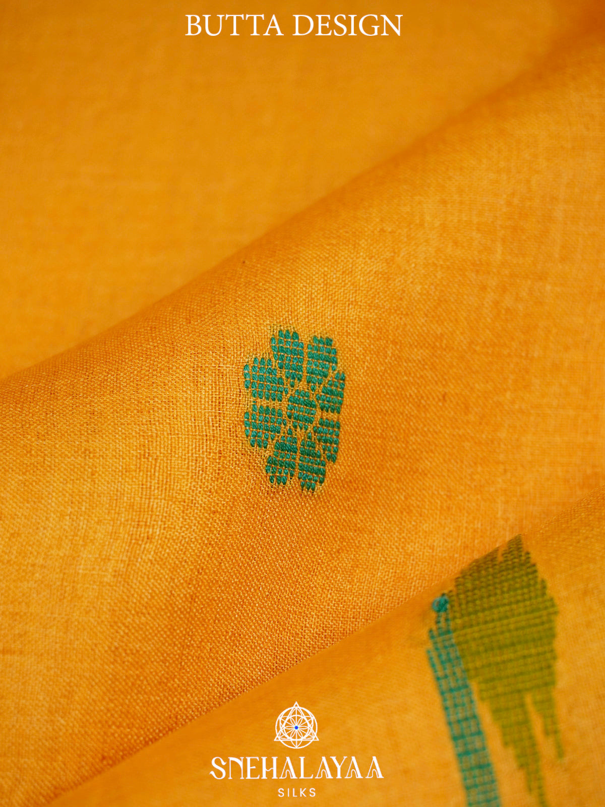 Mango Yellow Tussar Saree