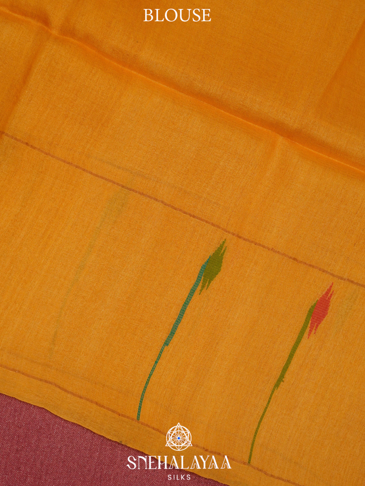 Mango Yellow Tussar Saree