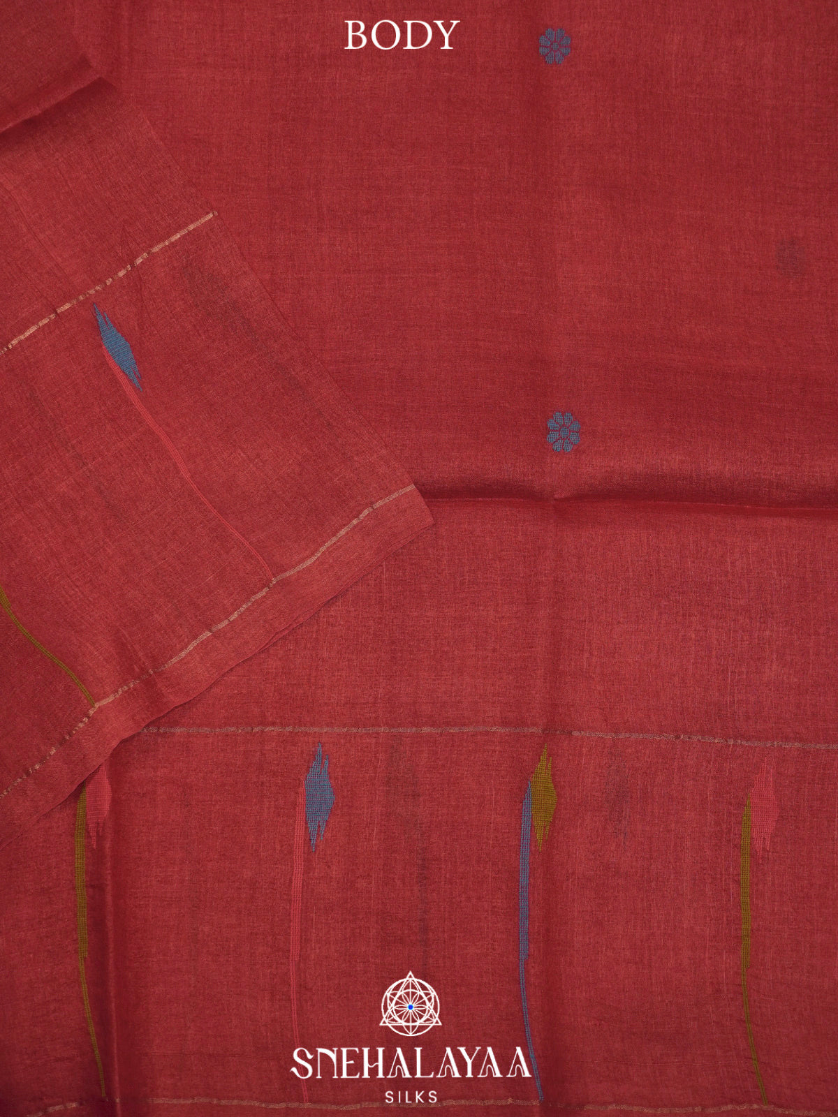 Maroon Tussar Saree