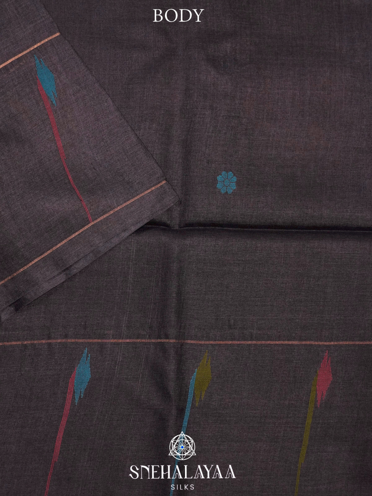 Charcol Black Tussar Saree