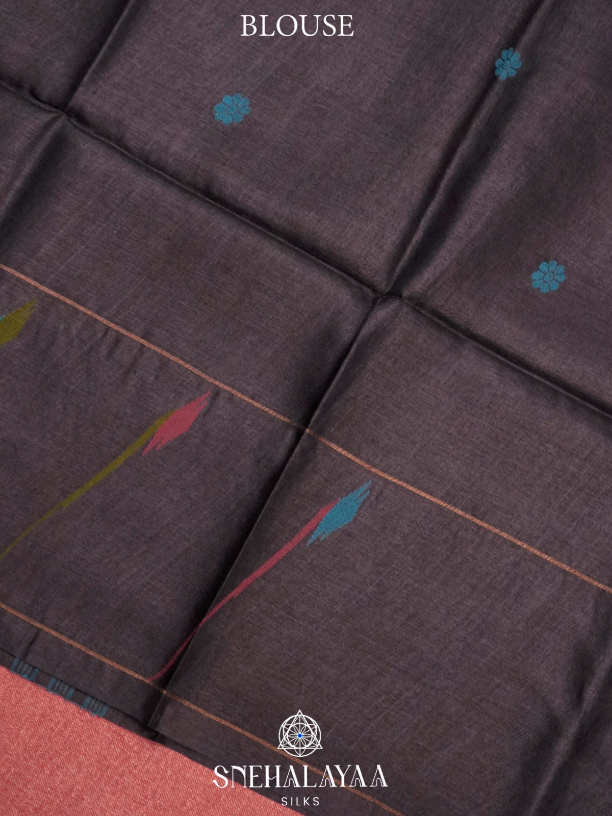 Charcol Black Tussar Saree