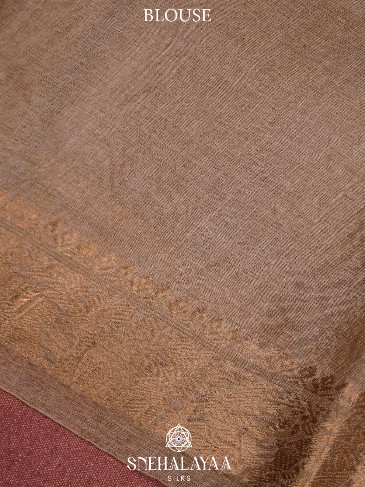 Beige Gold Tussar Saree