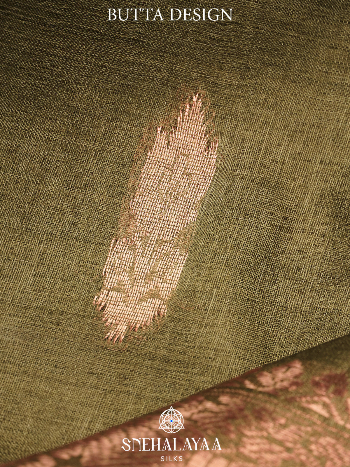 Olive Green Tussar Saree