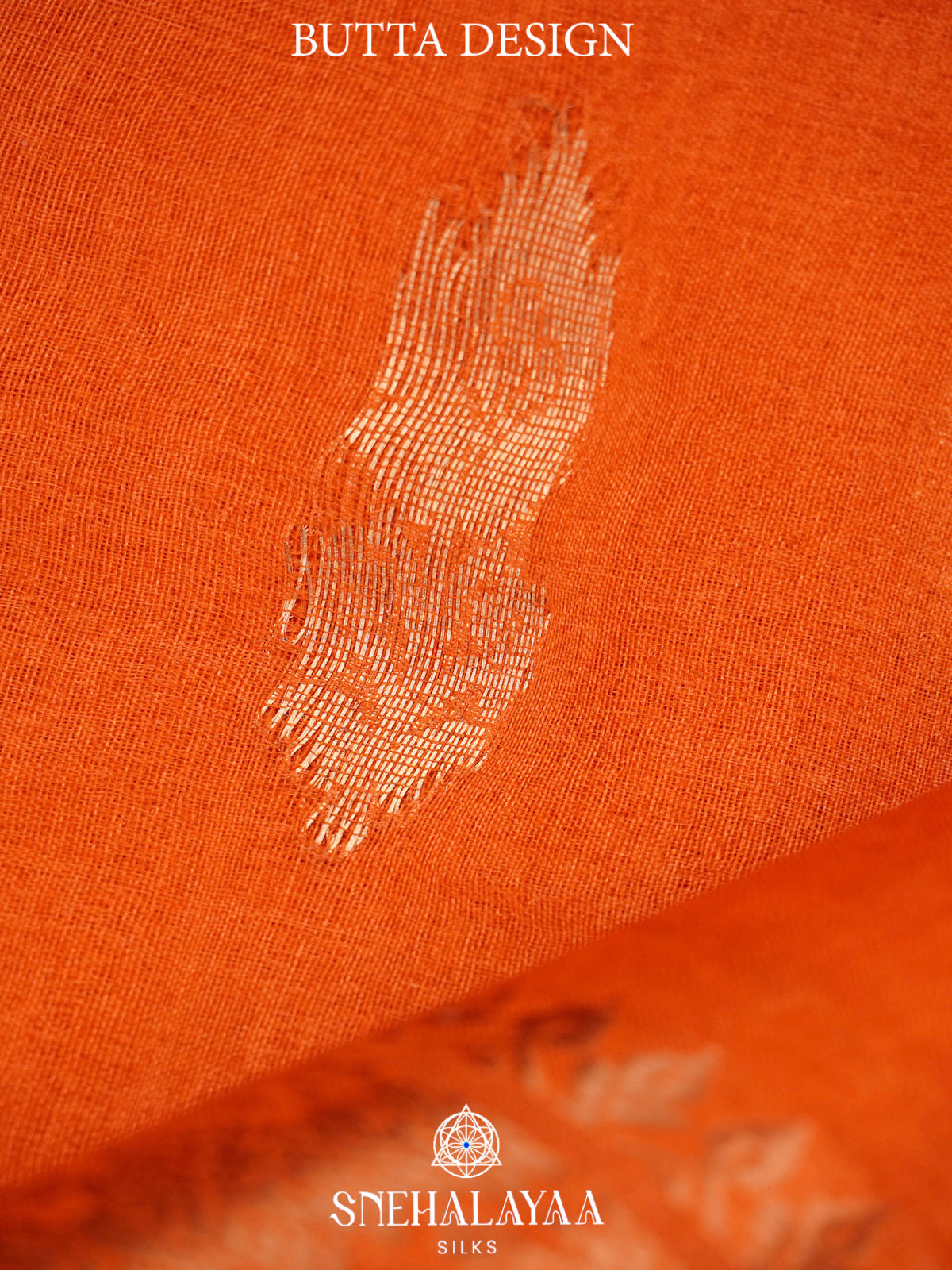Rust Orange Tussar Saree