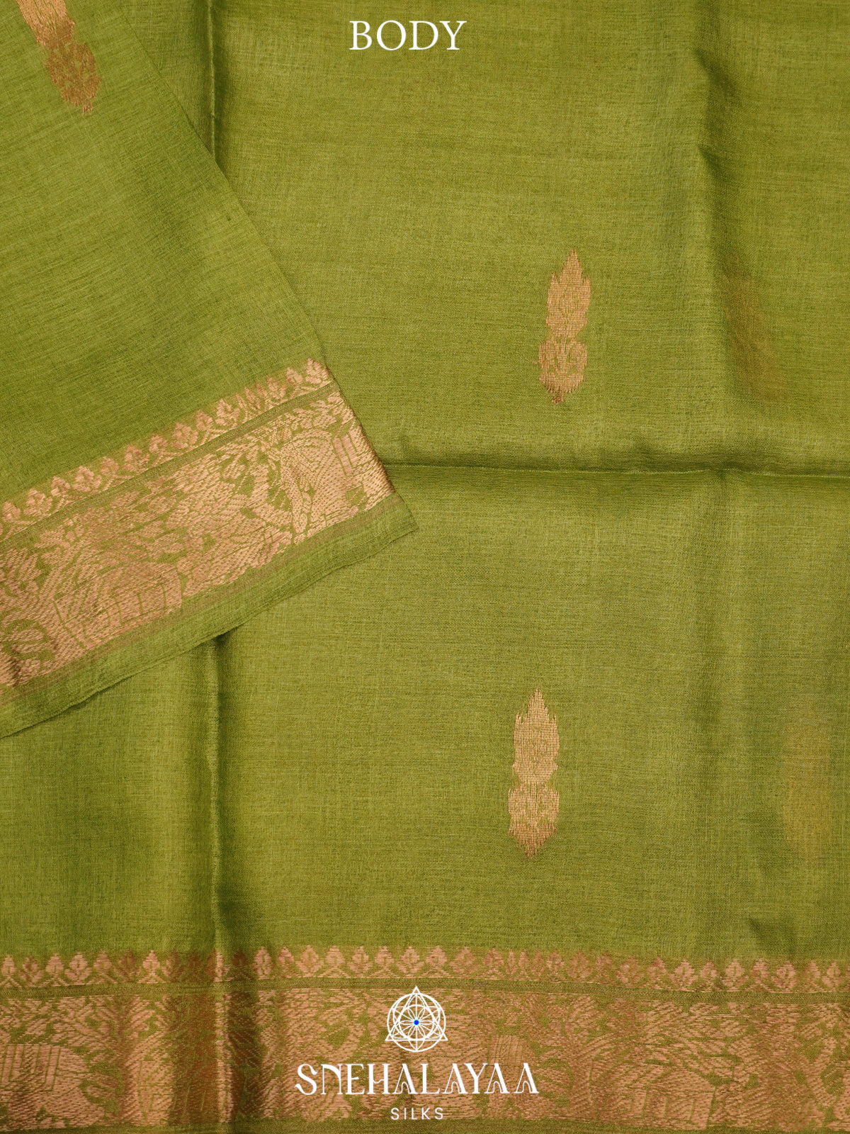 Green Tussar Saree