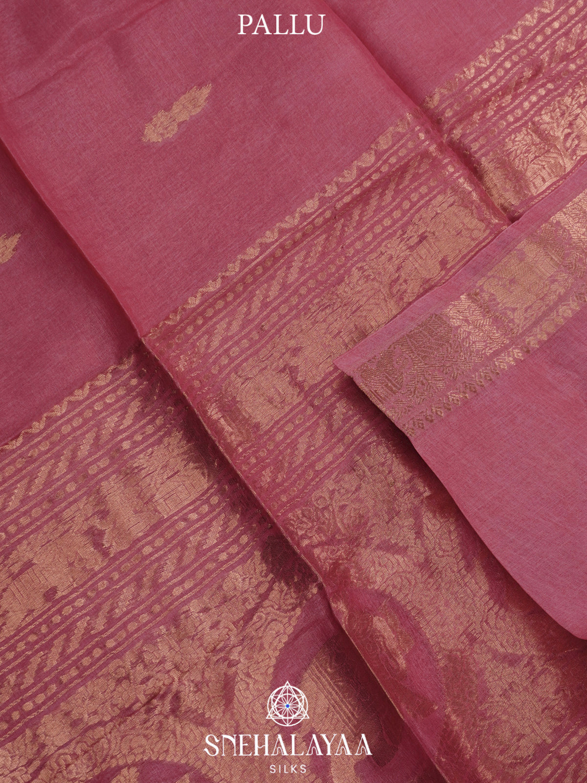 Pink Tussar Saree