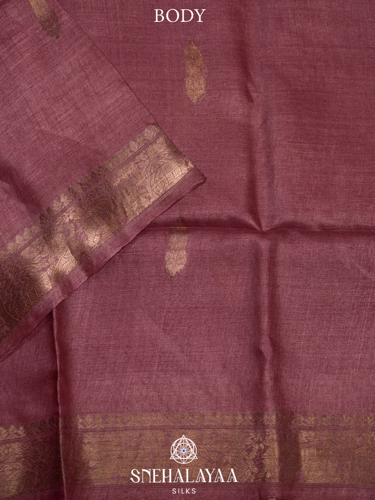 Plum Tussar Saree