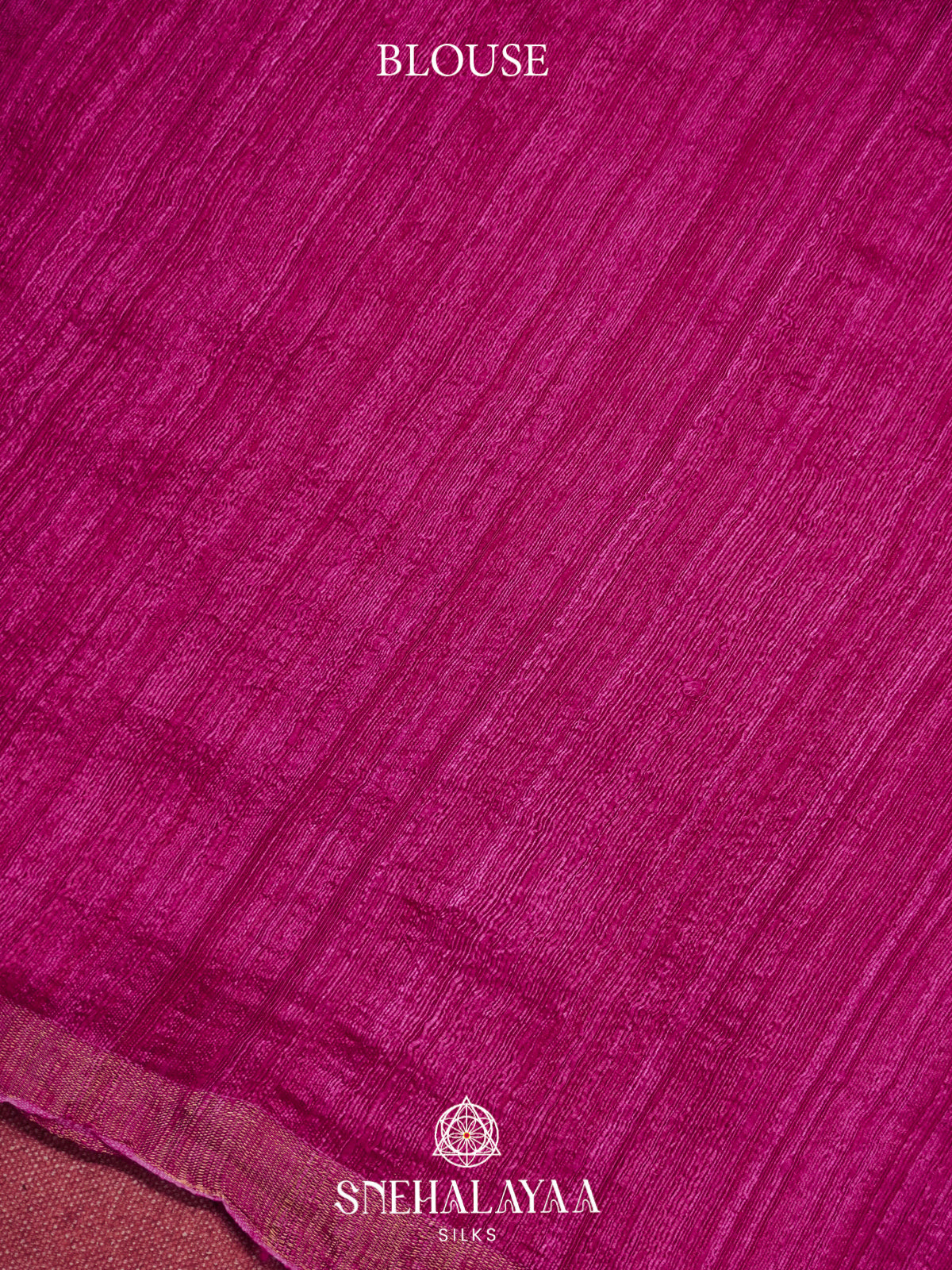 Magenta Matka Tussar Saree with Woven Border