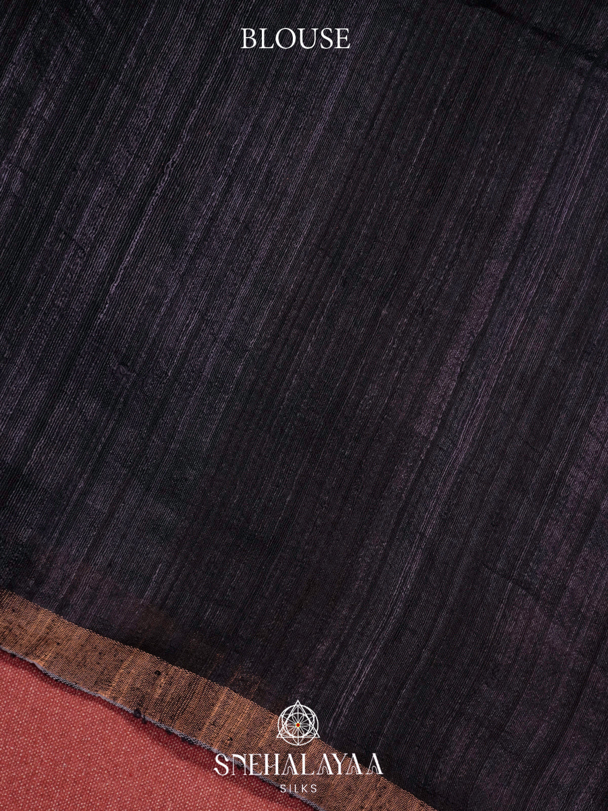 Black Matka Tussar Saree with Woven Border