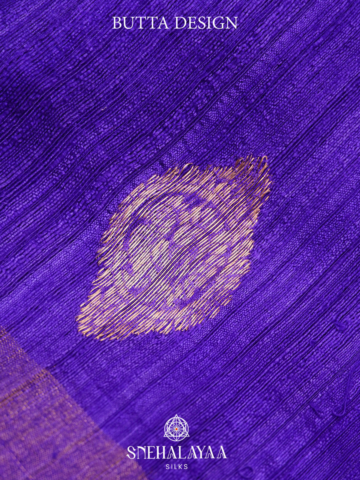 Royal Purple Matka Tussar Saree with Woven Border