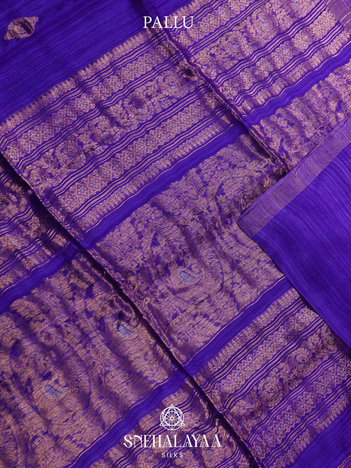 Royal Purple Matka Tussar Saree with Woven Border