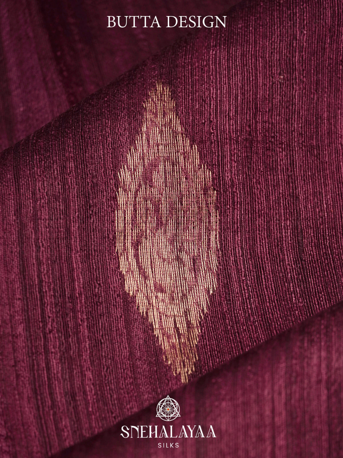 Wine Matka Tussar Saree with Woven Border
