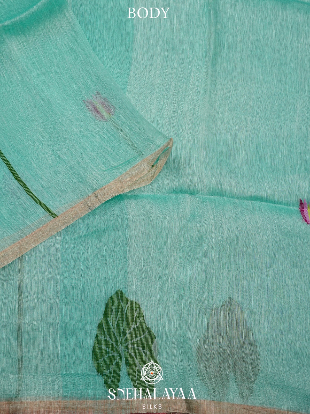 Mint Green Linen Saree