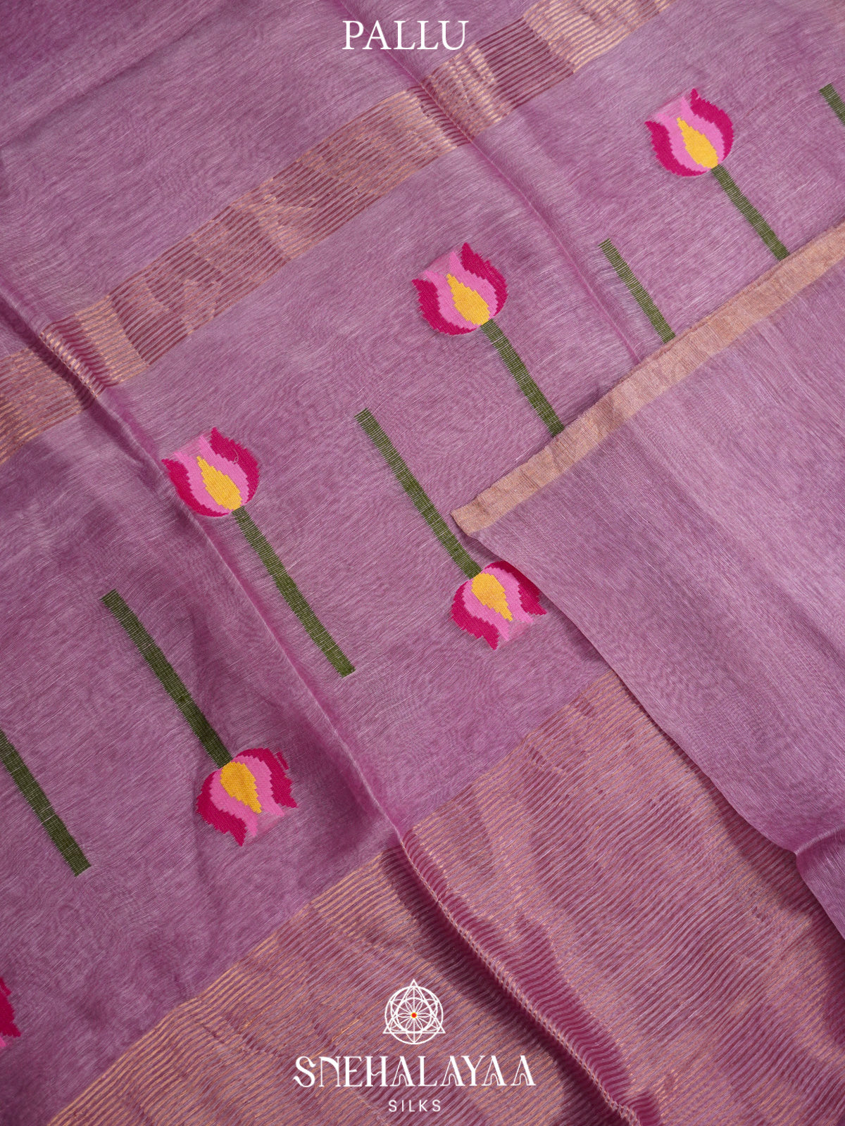 Lilac Linen Saree